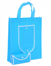 SKHBD03 sky blue foldable Environment Friendly Bag offer tailor made folding eco friendly folding bags supplier company manufacturer price 45 degree